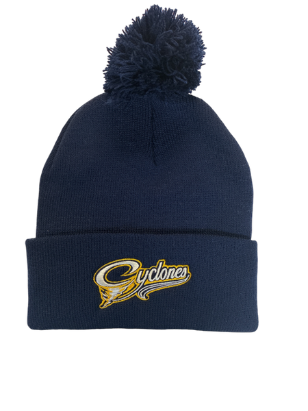 Cyclones Two Toned Pom Tuque