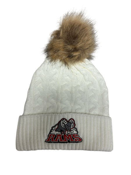 Rams Fur Pom Pom Tuque black