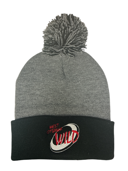 West Ottawa Wild  Two Toned Pom Tuque red/black