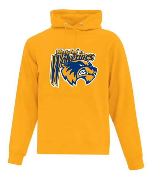 West End Wolverines Hoodie w large logo