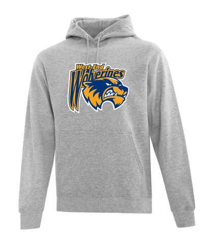 West End Wolverines Hoodie w large logo