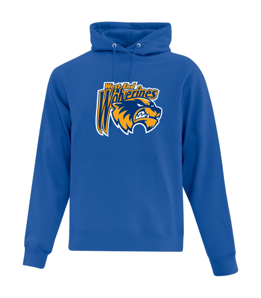 West End Wolverines Hoodie w large logo